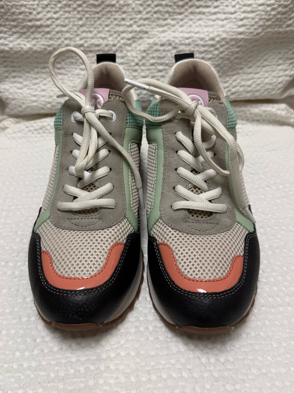 Michael Kors | Green Beige Pink Sneakers | Women's 8 - Picture 2 of 7